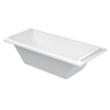 Duravit Starck Slimline Starckkunststof duobad acryl rechthoekig - 180x80x46cm - zonder poten - voor inbouw of ommanteling - glans wit 0297576