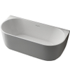 ZEZA Pure baignoire semi-îlot - 170x80x58cm - acrylique - blanc mat SW962847