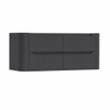 H&R Badmeubelen Juice Meuble sous vasque - 120x45x50cm - coins arrondis - 4 tiroirs - poignée intégrée - anthracite mat SW1490008