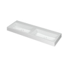 Ink Momento lavabo - 140x45x9cm - double vasque - sans trou - polystone - blanc brillant SW68642