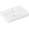 Hansgrohe Xanuia Q Wastafel/Fontein - 70x48cm - opbouw - 1 kraangat - met overloop - geslepen - glans wit SW1165112