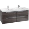Villeroy & Boch Subway 2.0 Meuble sous lavabo 128.7x44.9x52cm avec 4 tiroirs pour double lavabo 7175 130cm Chêne graphite 1024258 Villeroy & Boch Subway 2.0 Meuble sous lavabo 128.7x44.9x52cm avec 4 tiroirs pour double lavabo 7175 130cm Chêne graphite 1024258