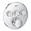 GROHE Smartcontrol Partie de finition pour robinet de douche encastrable thermostatique avec inverseur 3 voies rond chrome SW104919