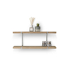 LoooX Wood wandplank duo 80x28x15cm met RVS geborsteld ophanging eiken old grey/RVS SW227676 LoooX Wood wandplank duo 80x28x15cm met RVS geborsteld ophanging eiken old grey/RVS SW227676