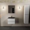 Mondiaz AIVY Ensemble de meuble - 60x45x50cm - 1 trou de robinet - 1 vasque Urban Solid surface - Centre - 2 tiroirs - avec miroir - MDF Talc SW892451