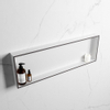 Mondiaz Easy nis 29.5x89.5x8cm voor Inbouw/opbouw 1 open vak Solid surface Talc/DarkGrey SW643696