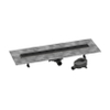 Hansgrohe RainDrain Go Caniveau de douche - 80cm - installation standard/à ras - carrelable - noir mat SW1590418