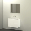 Qisani Slim badmeubelset 80x40x62 met spiegel met softclose wit mat geen kraangaten SW276961 Qisani Slim badmeubelset 80x40x62 met spiegel met softclose wit mat geen kraangaten SW276961