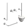 Clou Slim toilet accessoireset 4 delig RVS SW207658 Clou Slim toilet accessoireset 4 delig RVS SW207658
