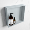 Mondiaz EASY Niche de salle de bains 29.5x29.5x8cm encastrable/à monter Solid Surface Clay/Clay SW643612