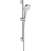 Hansgrohe Croma Select E ensemble barre de glissement avec douchette à main Croma Select E 1jet 65cm avec flexible de douche Isiflex`B 160cm blanc/chrome 0605311