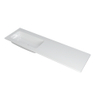 Ink faktor lavabo 160x1.5x45cm 0 trous pour robinet 1 évier polystone blanc brillant SW207303