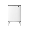 Brabantia Bo Touch Bin Hi Afvalemmer - 2x30 liter - 2 kunststof binnenemmers - wit SW1117305