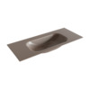 Mondiaz BIG small Smoke solid surface inbouw wastafel 110cm midden SW429047 Mondiaz BIG small Smoke solid surface inbouw wastafel 110cm midden SW429047