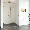 Saniclass Create Nisdeur 2-delig 145x200cm profielloos met antikalk en 8mm veiligheidsglas Goud geborsteld SW638635 Saniclass Create Nisdeur 2-delig 145x200cm profielloos met antikalk en 8mm veiligheidsglas Goud geborsteld SW638635