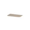 INK Concept R Plan vasque - 80x45x1.2cm - pour meuble bas arrondi - Céramique - Travertin mat SW1406220