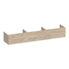 BRAUER Embrace meuble sous-lavabo - 219.8x35x45.5cm - avec 3 tiroirs à fermeture en douceur - sans poignée - 0 découpes pour siphon - Forest Wheat SW1200355