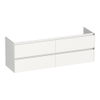 BRAUER Inspire meuble sous lavabo 160 4 tiroirs softclose - sans poignée - 2 découpes pour siphon - brillant blanc SW1200667