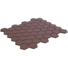 The Mosaic Factory Valencia mozaïektegel - 27.6x32.9cm - wand en vloertegel - Zeshoek/Hexagon - Gerecycled glas Burgundy Mat SW374590