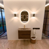 Mondiaz CIRO-DLUX Badkamermeubelset - 70x45x50cm - Solid surface wastafel Sombra - 1 wasbak Midden - 1 kraangat - 2 lades - Dusk SW1533374