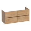 BRAUER Adore meuble sous-lavabo - 120x46x55cm - 4 tiroirs à fermeture douce - sans poignées - 2 découpes pour siphon - Forest Tan SW1198271