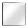 Hansgrohe Xarita Lite Q Spiegel - 80x70cm - led verlichting - Horizontaal - wandschakelaar - mat zwart SW1164999
