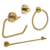 Grohe Essentials Accessoireset 4-delig - handdoekring - handdoekhouder - handdoekhaak - toiletrolhouder zonder klep - brushed cool sunrise (goud) SW529114