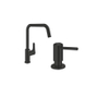 GROHE Eurosmart Ensemble de robinet de cuisine - mitigeur - 22,8 cm - bec haut - distributeur de savon - noir mat SW1204362