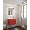 Mondiaz VICA Ensemble de meuble de salle de bain - 60cm - meuble sous-vasque fire - 2 tiroirs - lavabo cloud milieu - 1 trou de robinet - miroir LED - version XL 60cm haut SW1098003