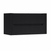 H&R Badmeubelen Juice Meuble sous lavabo - 100x45x50cm - angle droit arrondi - 2 tiroirs - poignée intégrée - noir mat SW1489252