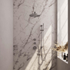 Brauer Douche pluie encastrée Carving brossé - douche principale 30cm - 3 boutons Carving - bras mural droit - glissière - douchette à main 1 fonction - PVD - inox brossé SW716093