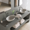 Ideavit Solidthin vasque à poser 50x33x14.5cm ovale 0 trou(s) de robinet 1 cuve Solid surface blanc SW440811