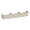 BRAUER Embrace Meuble sous-lavabo - 219,8x35x45,5cm - avec 3 tiroirs à fermeture douce - sans poignée - 0 découpes pour siphon - beige mat SW1200364