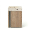 FugaFlow Eccelente Arredo Ensemble meuble WC - 40x65cm - 1 porte - 1 trou de robinet - droite - lave-mains terrazzo - chêne SW1522188