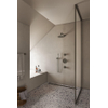 Hotbath Buddy IBS - Regendoucheset - 35cm wandarm - 20cm ronde hoofddouche - staafhanddouche - ibs1 - geborsteld nikkel (RVS) SW12096
