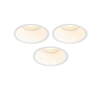 QAZQA Dept spot encastré - set de 3 - 8,8x8,8x9,2cm - dimmable - IP44 - blanc mat SW1209703