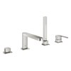 Grohe Plus Partie de garniture de baignoire 4 trous avec inverseur, y compris bec de baignoire, douche à main et flexible de douche 200cm supersteel SW523649 Grohe Plus Partie de garniture de baignoire 4 trous avec inverseur, y compris bec de baignoire, douche à main et flexible de douche 200cm supersteel SW523649