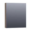 BRAUER Impress Deluxe Armoire de toilette 59x70x15cm éclairage intégré rectangulaire 1 portes pivotantes MFC Grove SW371733