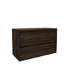 Saniclass Holz Pure Badkamermeubelset - 100x45x60cm - topblad - zonder kraangaten - 2 lades - Eiken Charcoal SW1436769
