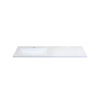 HR Badmeubelen Thin lavabo résine de synthèse 120,5x2x45,5cm cuve GA blanc mat 1tr robinet SW458038