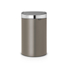 Brabantia Touch Bin Poubelle - 40 litres - seau intérieur en plastique - platinum - matt Steel SW1117330