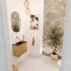 Mondiaz JOYA Meuble de toilette 50cm - couleur Chêne - Vasque FAYE position Gauche Sans trou de robinet couleur Urban SW1421180