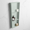 Mondiaz Easy nis 29.5x89.5x8cm voor Inbouw/opbouw 3 open vakken Solid surface Greey/Greey SW643861