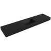 Mondiaz CLOUD wastafel - 190x46x12cm - wasbak midden - 1 kraangat - urban (zwart) SW1041054