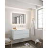 Mondiaz VICA ensemble de meuble de salle de bain - 100cm - meuble sous-vasque argile - 2 tiroirs - lavabo nuage droite - sans trou de robinet - miroir LED - version XL 60cm de haut SW1097892