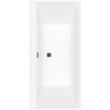 Villeroy & Boch Collaro kunststof - inbouw duobad acryl rechthoekig - 190x90x47cm - zonder poten zwart/stone wh - Stone White (mat wit) SW354287
