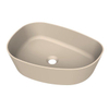 Arcqua Rocker waskom - opbouw - organisch links - 50x37cm - mat zand SW1209181
