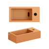 Clou Flush 3 lave-mains 36x18 cm avec trou de robinet à droite mat sable it. céramique SW795727