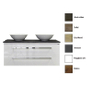 Sanicare Q12 badmeubelset 119.2x45.1x66cm 0 kraangaten 2 wasbakken 2 lades standaard greep MDF wit hoogglans SW279129 Sanicare Q12 badmeubelset 119.2x45.1x66cm 0 kraangaten 2 wasbakken 2 lades standaard greep MDF wit hoogglans SW279129