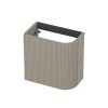 INK Concept R Fonteinonderkast - 40x22x40cm - 1 deur - linksdraaiend - afgeronde hoek - gefreesd - mdf lak - mat creme cotton SW1406145